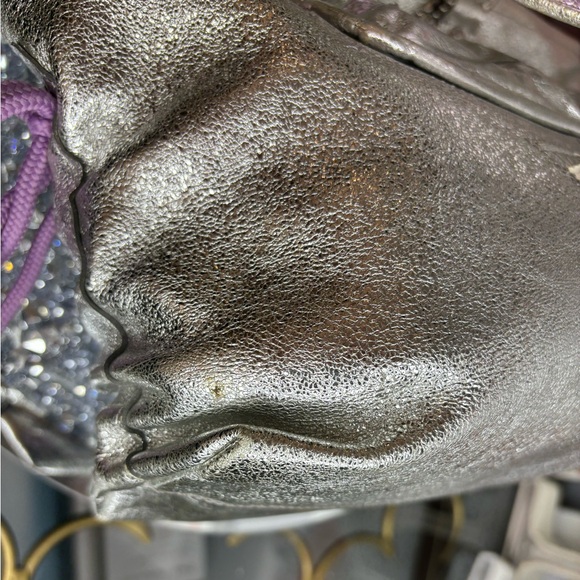 Coach 2010 limited edition rehab Poppy Metallic Silver Star Spotlight Tote EUC - Picture 12 of 16